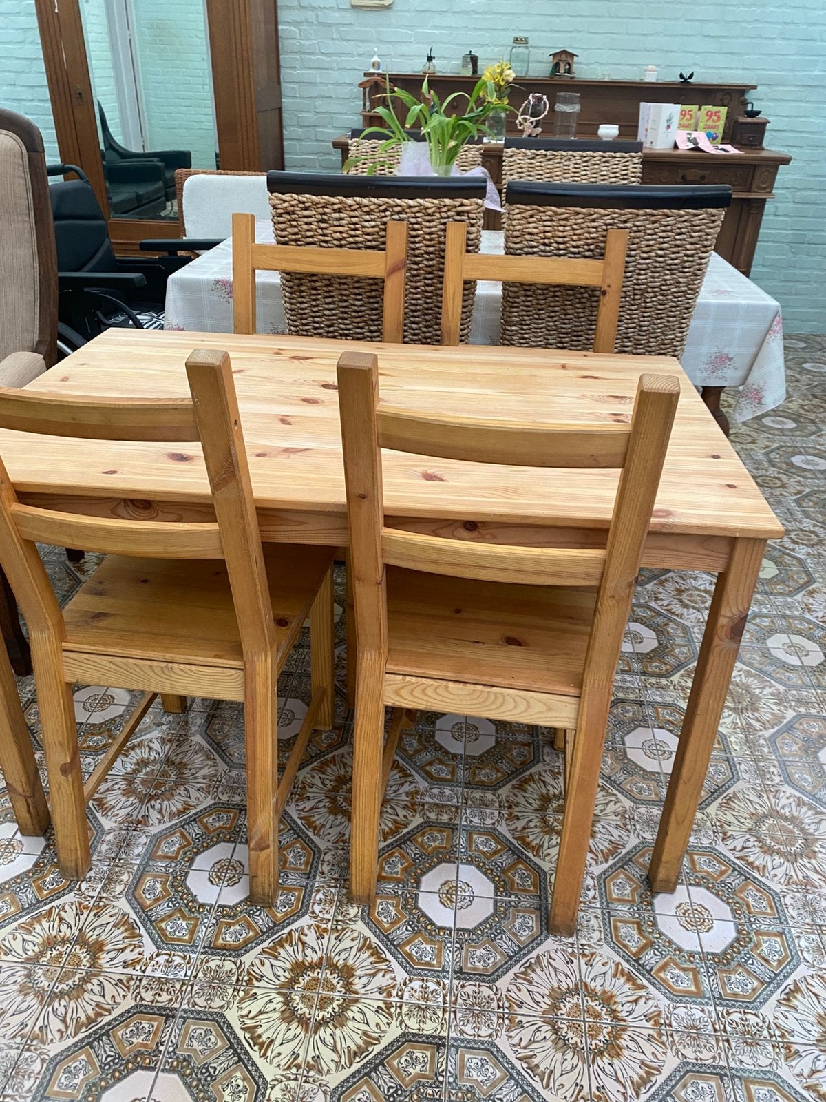 Table et 4 chaises, Maison & Meubles, Enlèvement, Comme neuf