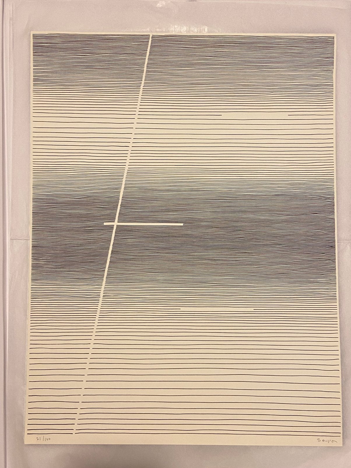 Originele grafiek - Michel Seuphor - Gesigneerd, Antiquités & Art, Numéroté, Enlèvement, Abstrait, Autre technique