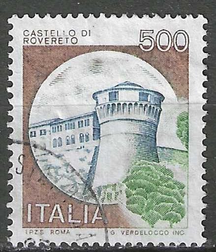 Italie 1980 - Yvert 1451 - Castello di Rovereto - 500 l (ST), Verzenden, Gestempeld