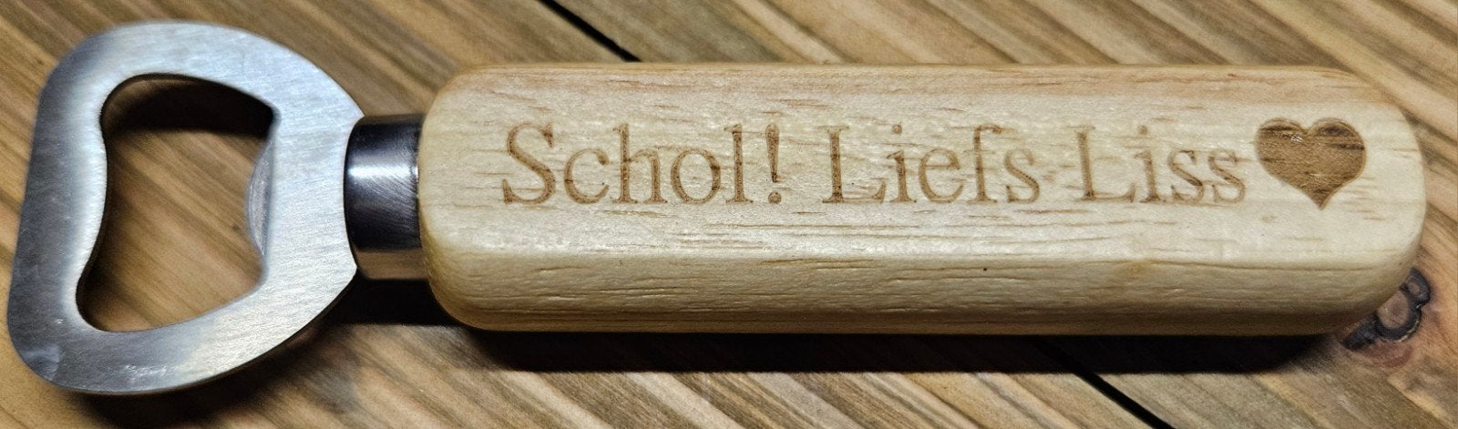 Schol houten flesopener NIEUW, Enlèvement ou Envoi, Ouvre-bouteille