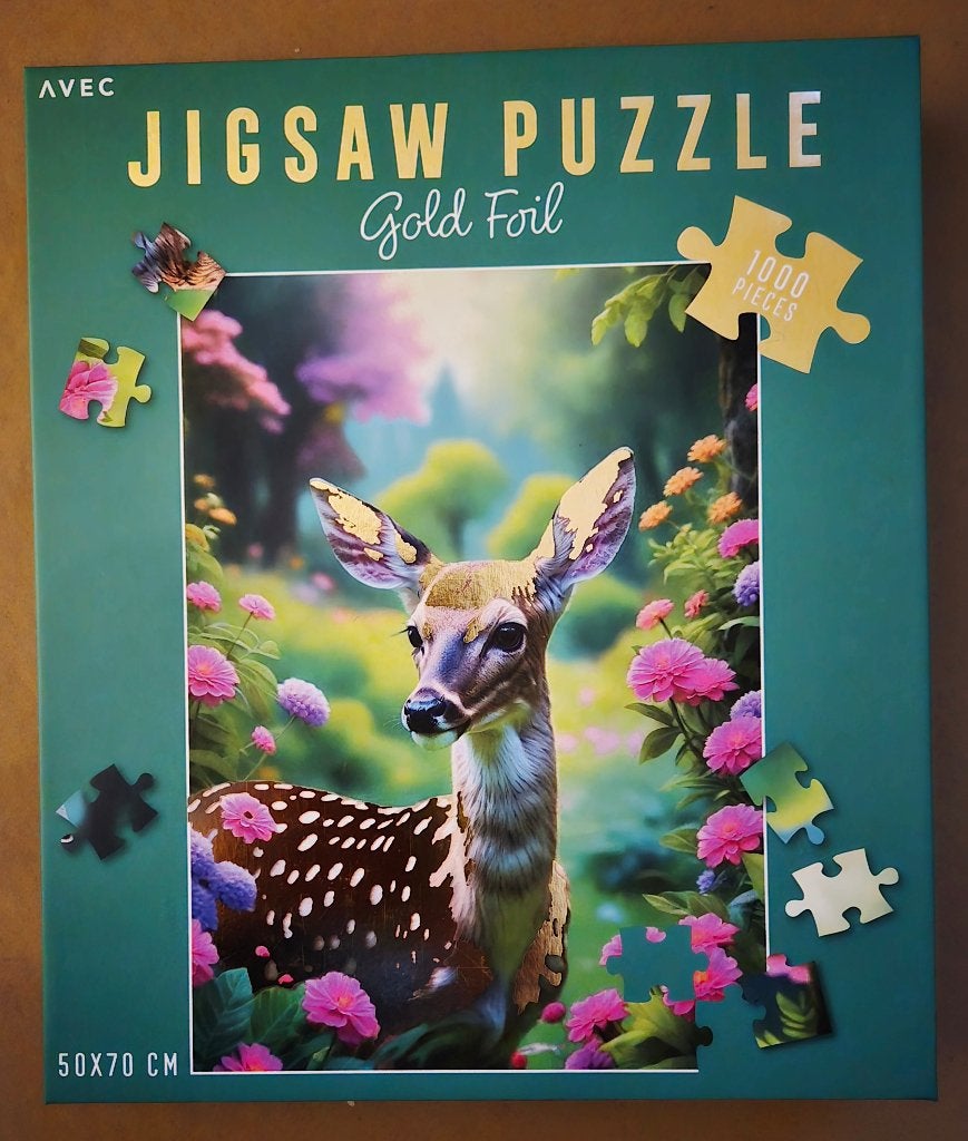 Puzzel Jigsaw Gold Foil 1.000 st. “Ree”, Ophalen of Verzenden, 500 t/m 1500 stukjes, Zo goed als nieuw, Legpuzzel
