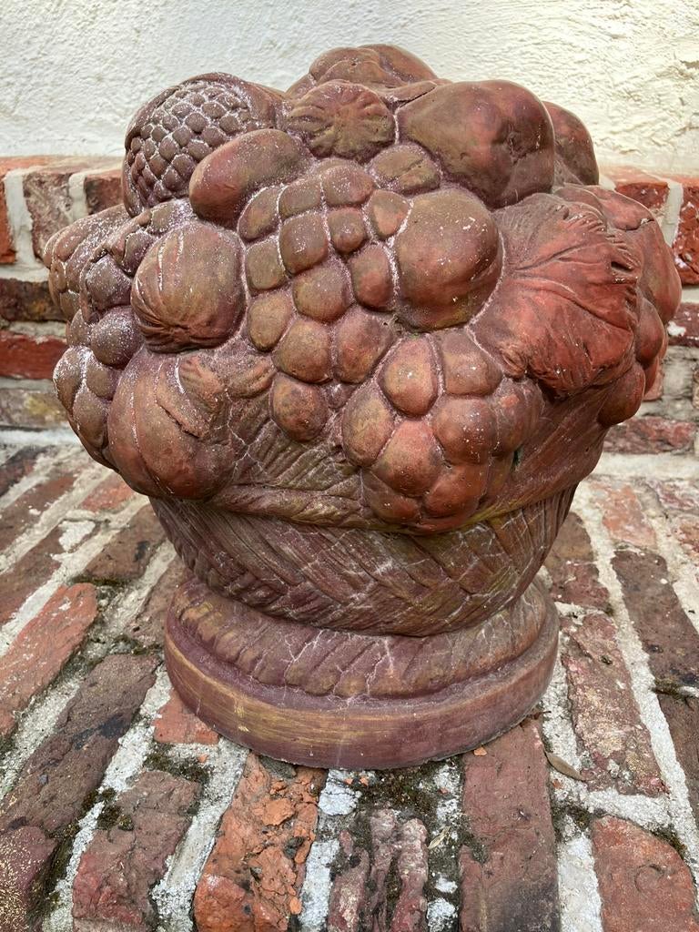 Grote Vintage Terracotta Fruitmand 40cmHandge & Vorstbest, Tuin en Terras, Ophalen, Zo goed als nieuw