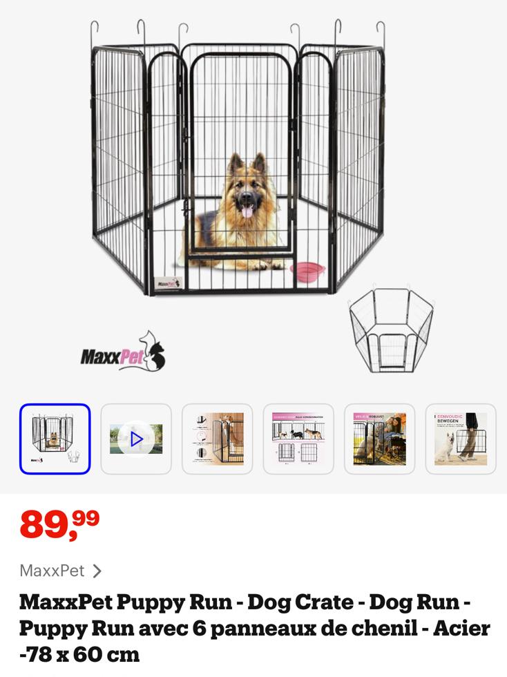 Parc a chien, 65 à 100 cm, Enlèvement, Utilisé, Chenil chien