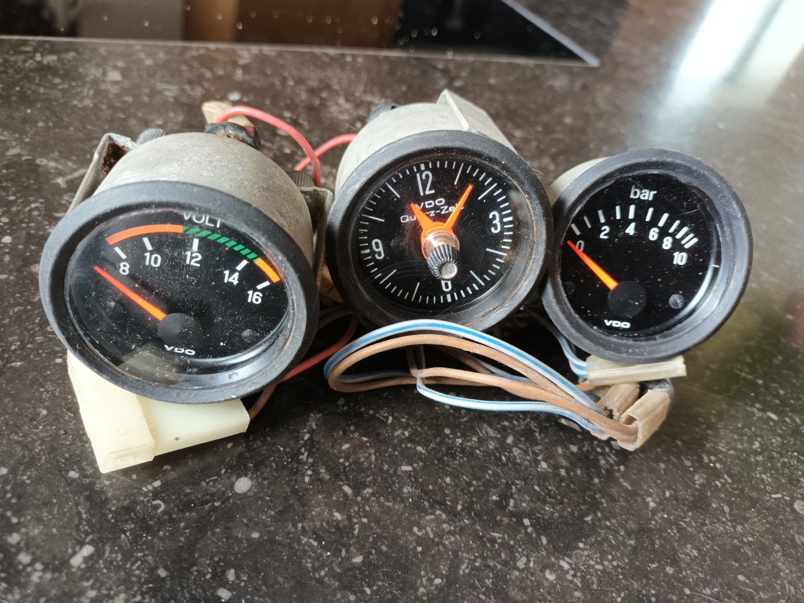porsche 924 dashboard oliedruk, klok en voltmeter, Auto-onderdelen, Ophalen of Verzenden, Gebruikt, Porsche