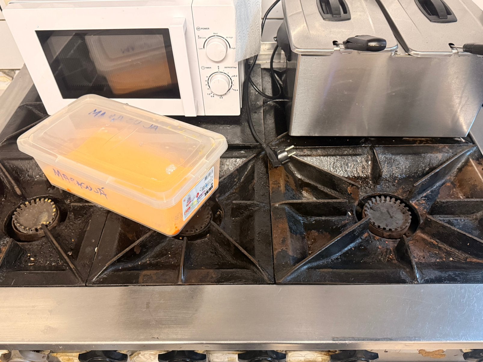 Cuisinière professionnelle à gaz avec four, Enlèvement, Cuisinière, Friteuse et Grils