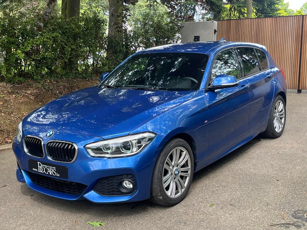 BMW 118 Xdrive M-Pakket-Led-Navi-Leer-Zetelverw-Cam-17", Auto's, 4 deurs, 1 Reeks, 4 cilinders, Blauw