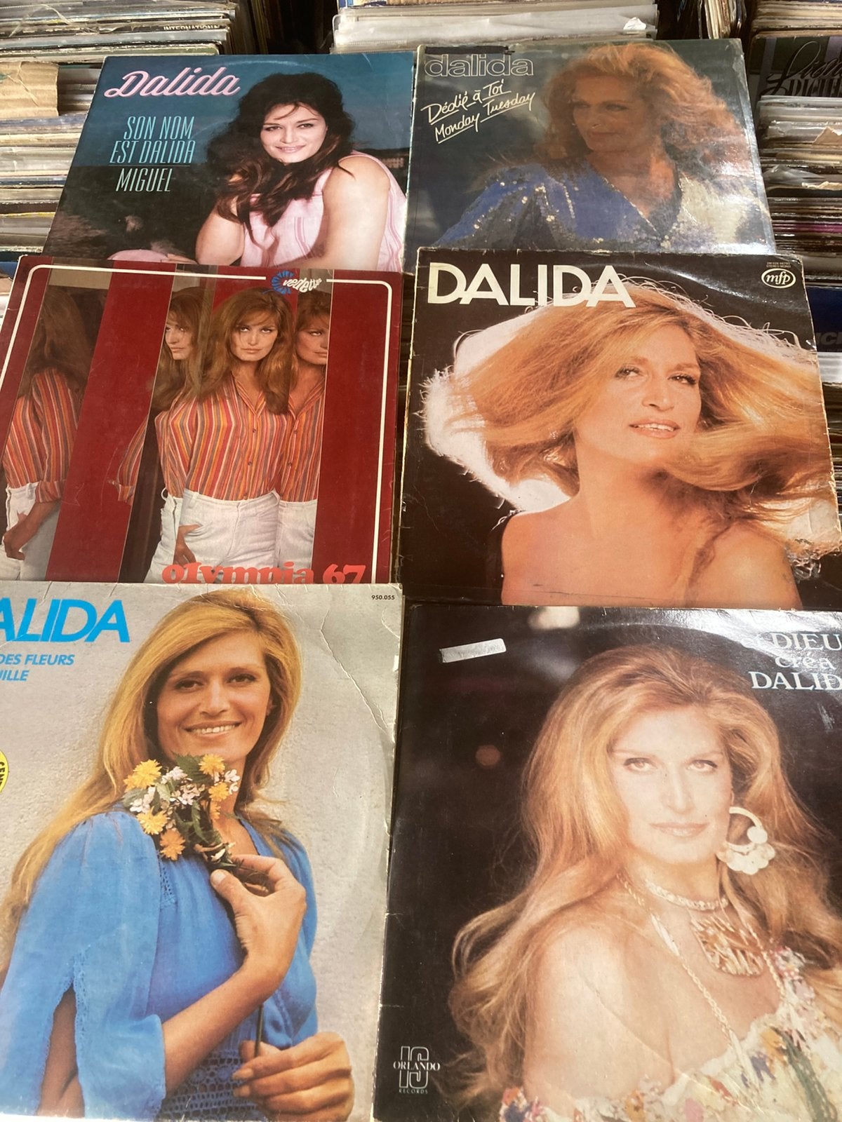 DALIDA 6 lp’s samen €70/ + binnenposter, Cd's en Dvd's, Ophalen of Verzenden, Zo goed als nieuw