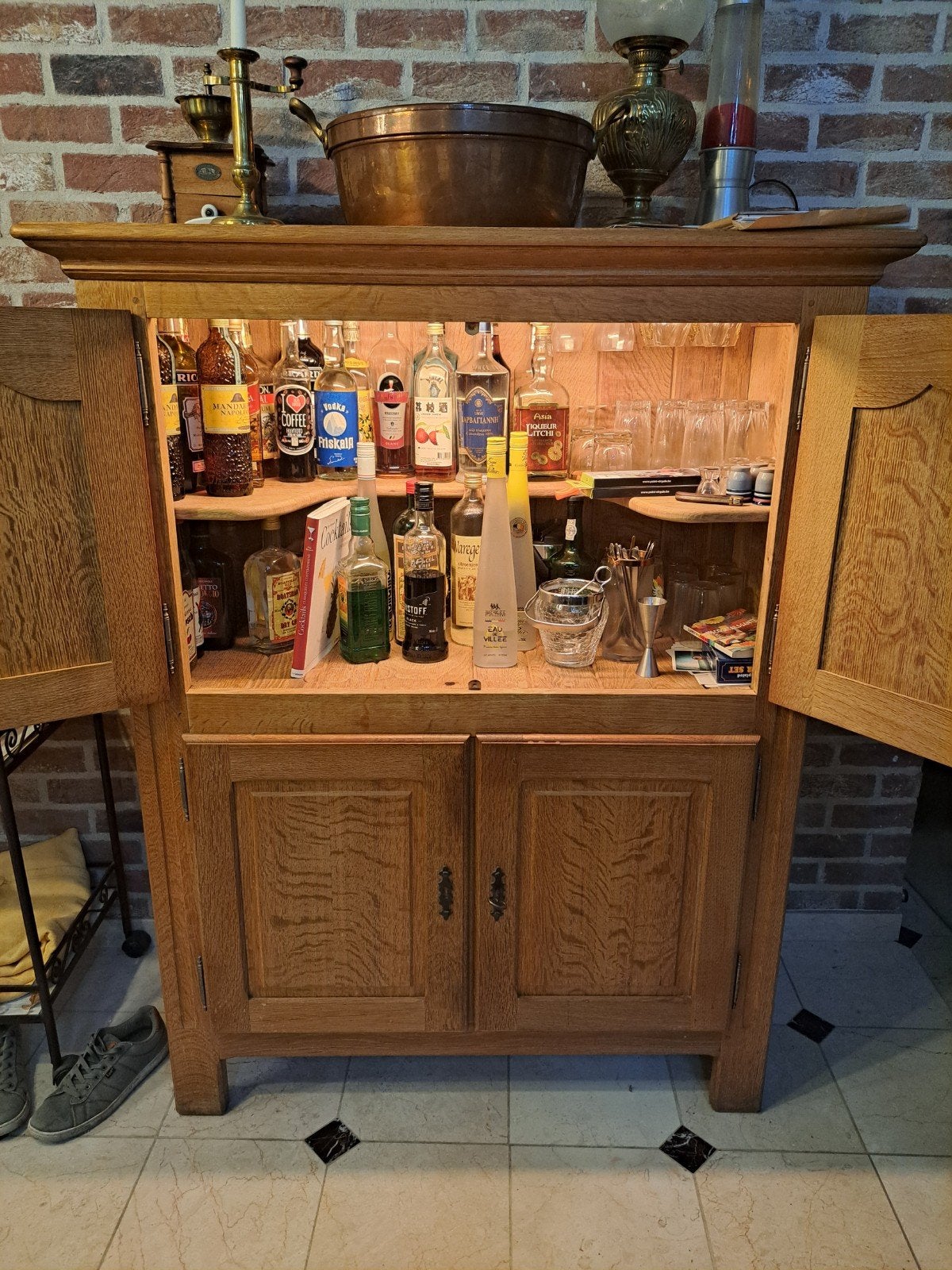 Bar en Chêne L116 H146 largeur 53cm, Enlèvement ou Envoi