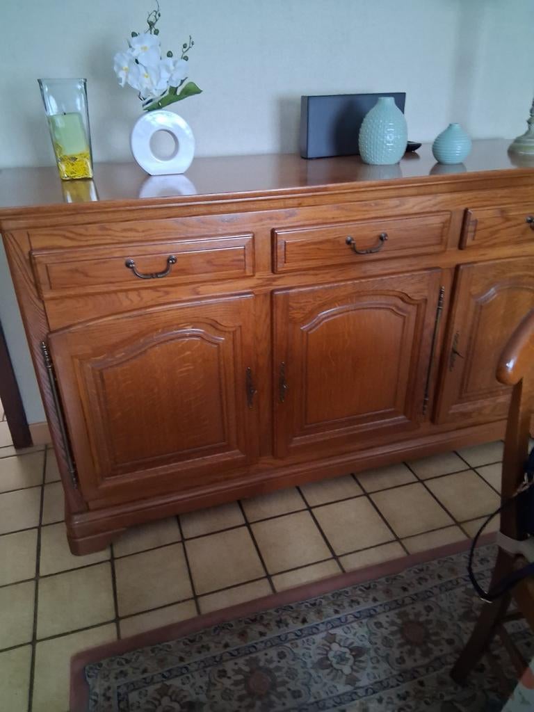 Eetkamer  bruin., Huis en Inrichting, Ophalen, Glas