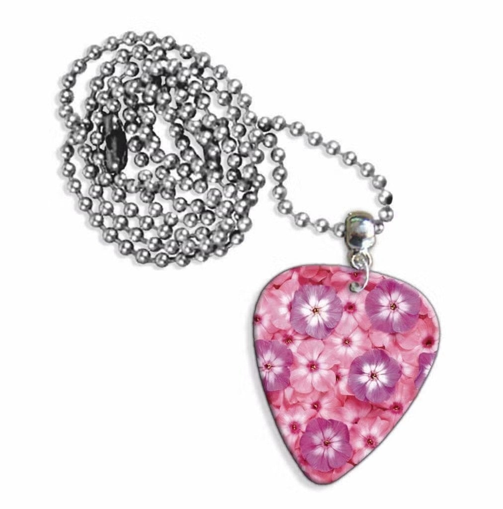 Plectrum ketting of sleutelhanger met afbeelding van bloemen, Enlèvement ou Envoi, Neuf