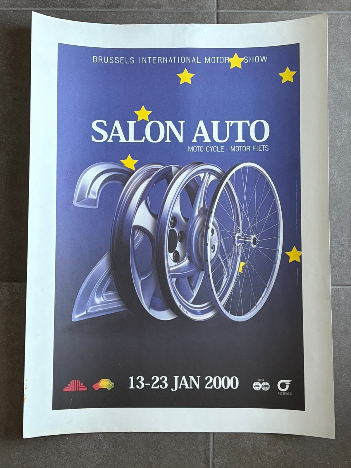 Reclame affiche auto salon BRX 2000, Verzamelen, Posters, Ophalen of Verzenden, Zo goed als nieuw, Reclame