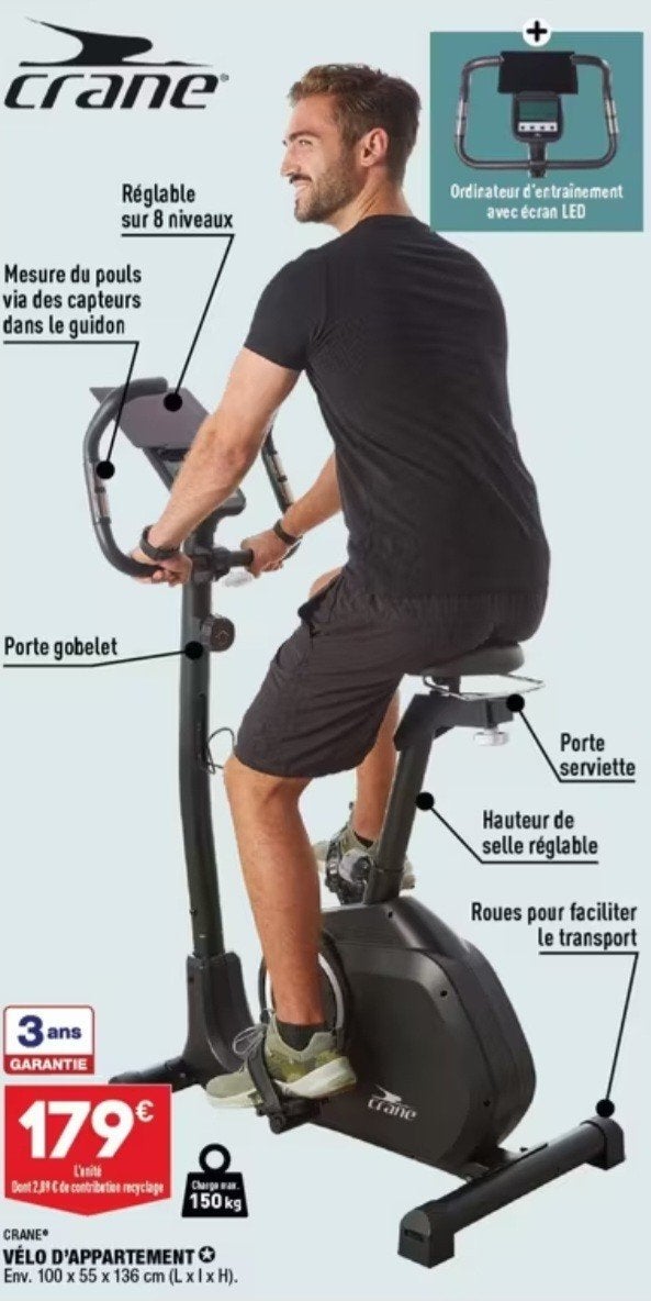 vélo d'appartement, Enlèvement, Comme neuf, Vélo d'appartement