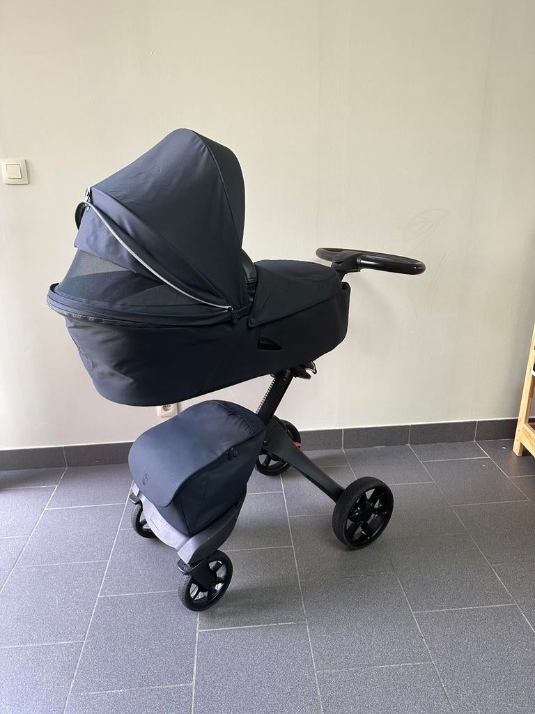 Stokke Xplory X Rich Black 3 in 1 - COMPLEET, Kinderen en Baby's, Ophalen, Zo goed als nieuw, Maxi-Cosi, Regenhoes