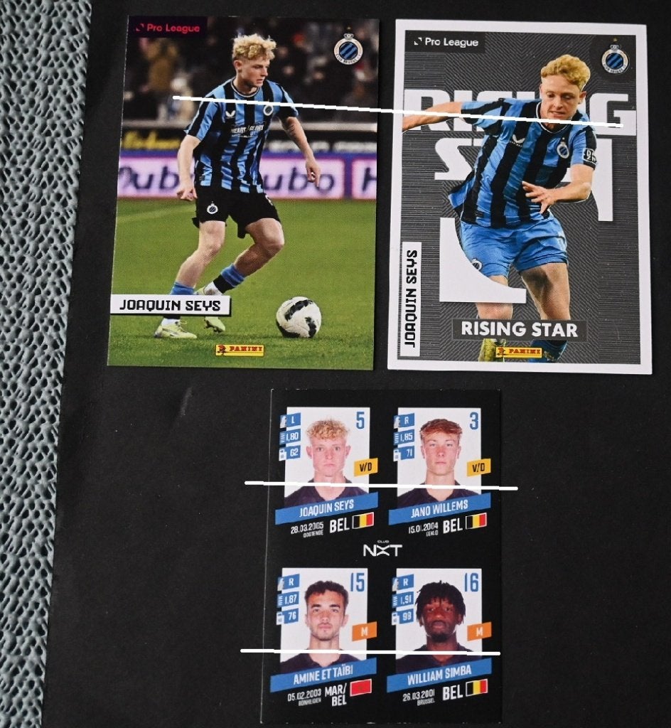 Panini / Club Brugge / Joaquin Seys / 3 stuks, Verzamelen, Verzenden, Nieuw, Poster, Plaatje of Sticker