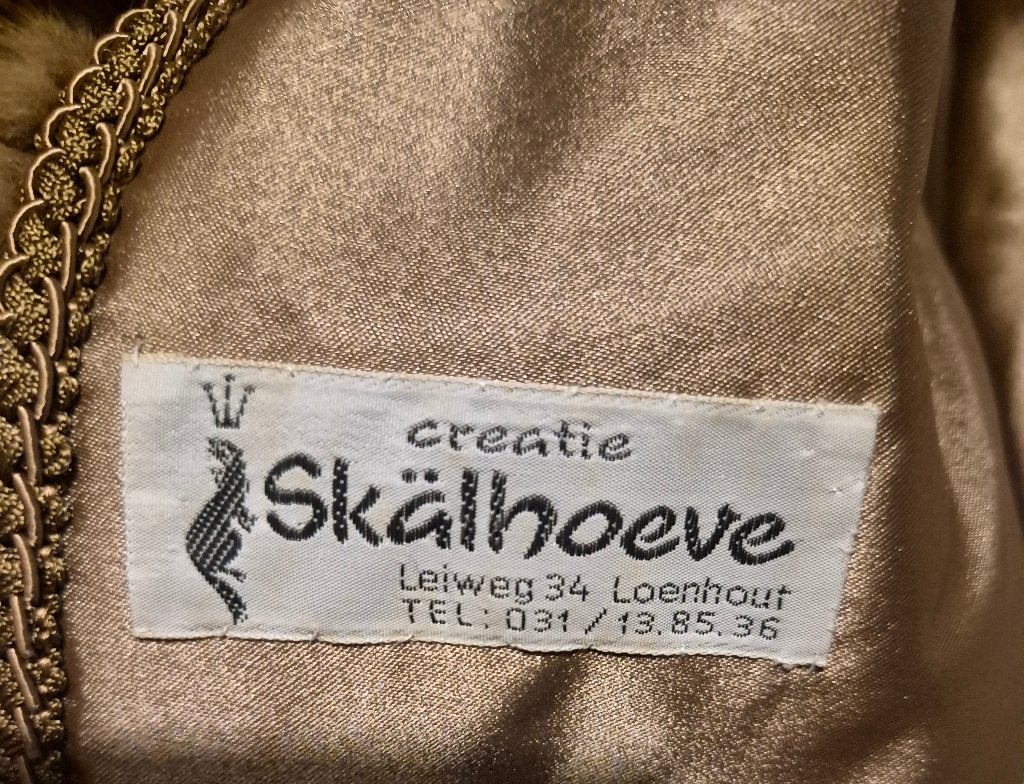lange vintage nertsmantel bontjas, Ophalen of Verzenden, Zo goed als nieuw, Maat 42/44 (L), Overige kleuren