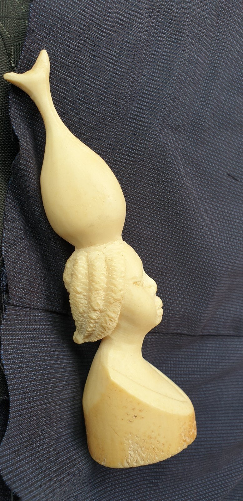 gebeeldhoude buste beheld Afrikaans vrouw, Ophalen, Art deco, Buste, 50 - 100 cm