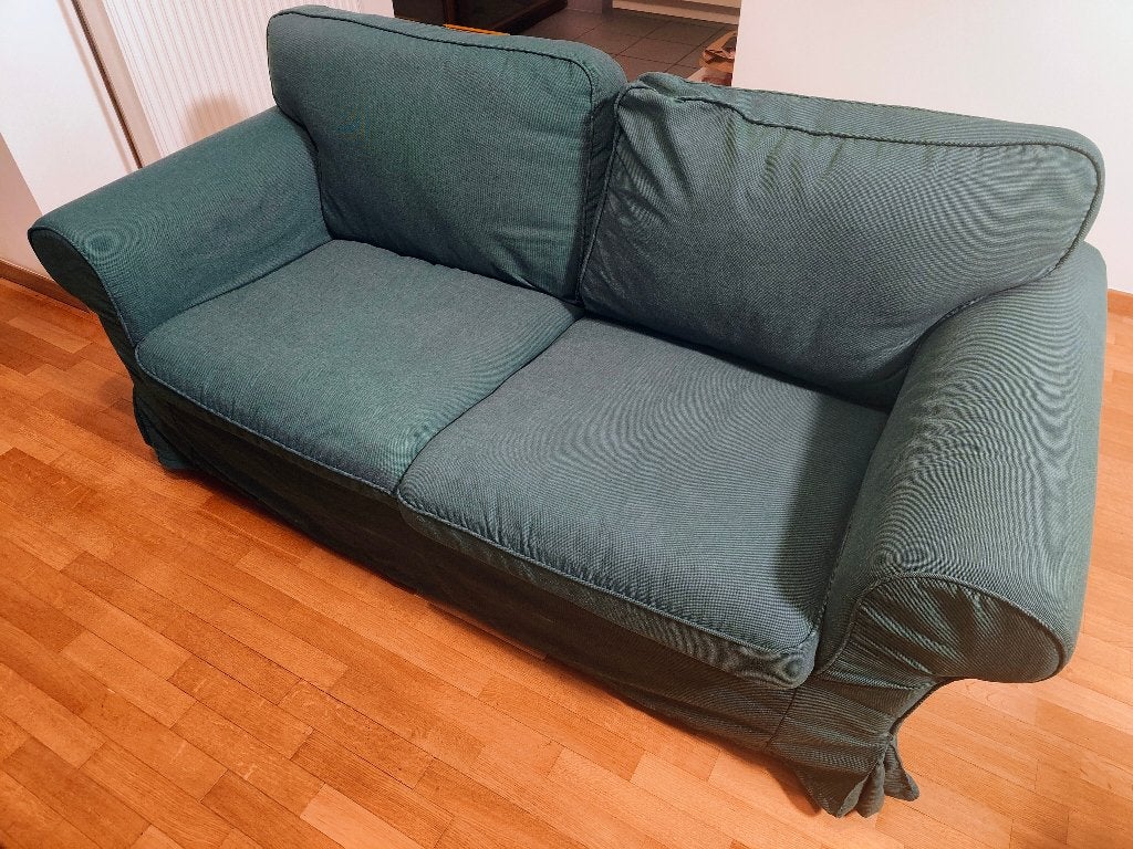 IKEA EKTORP Tallmyra donkergroene 2-zitsbank, Huis en Inrichting, Ophalen, 150 tot 200 cm, Tweepersoons, 75 tot 100 cm