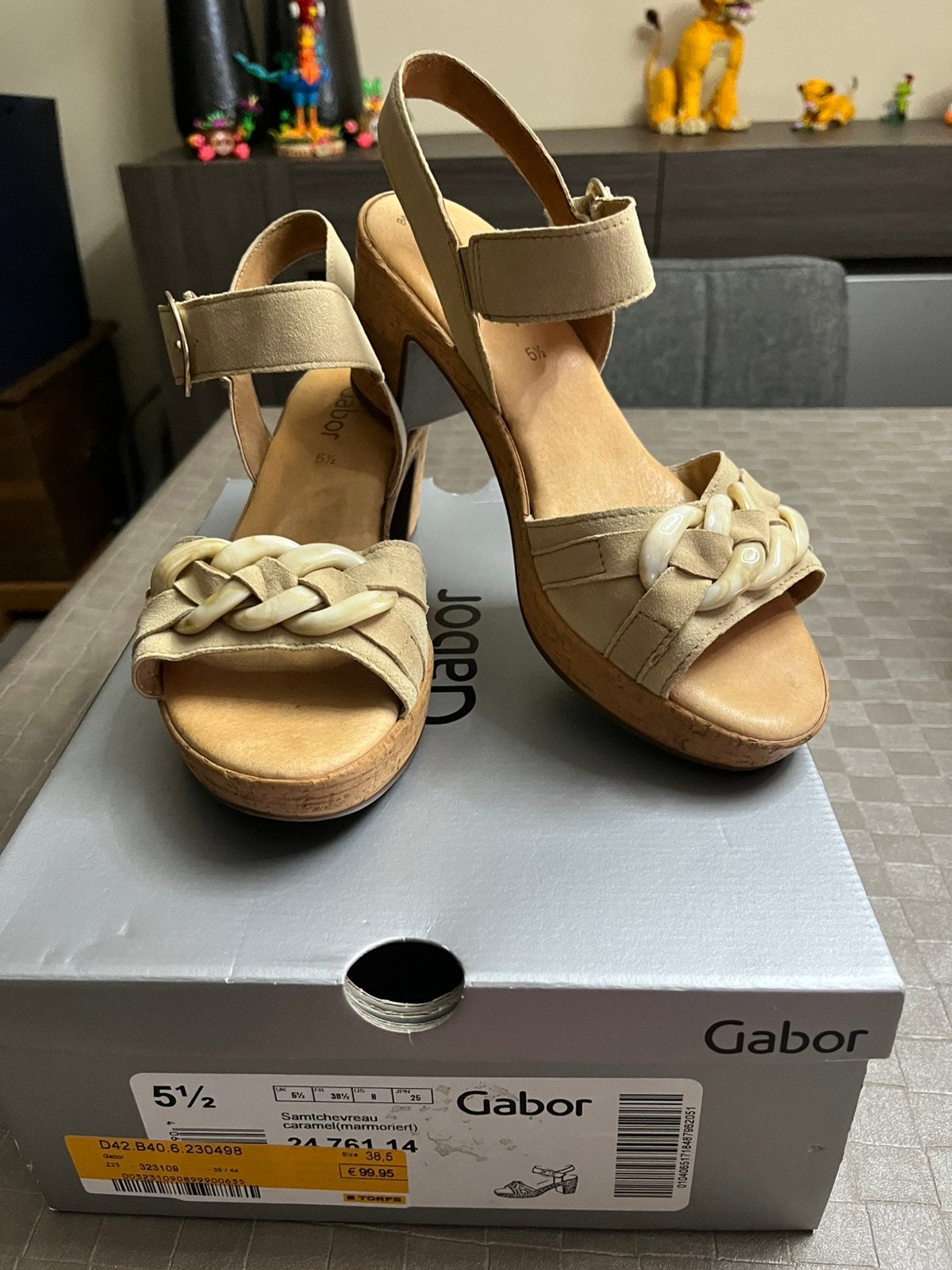 Nieuwe sandalen Gabor ~ 38,5, Ophalen, Nieuw, Beige, Sandalen of Muiltjes