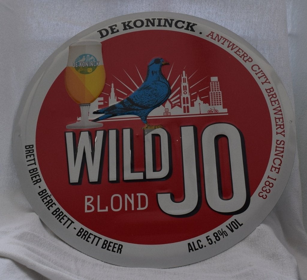 De Koninck / Wild Jo Blond / Diameter 40 cm, Verzamelen, Verzenden, Zo goed als nieuw, Reclamebord, Plaat of Schild, De Koninck
