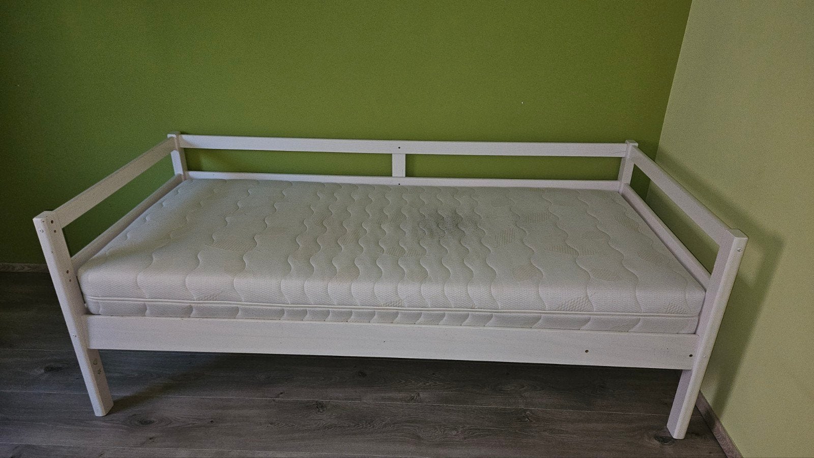 1 persoonsbed, Huis en Inrichting, Ophalen, Gebruikt, Wit