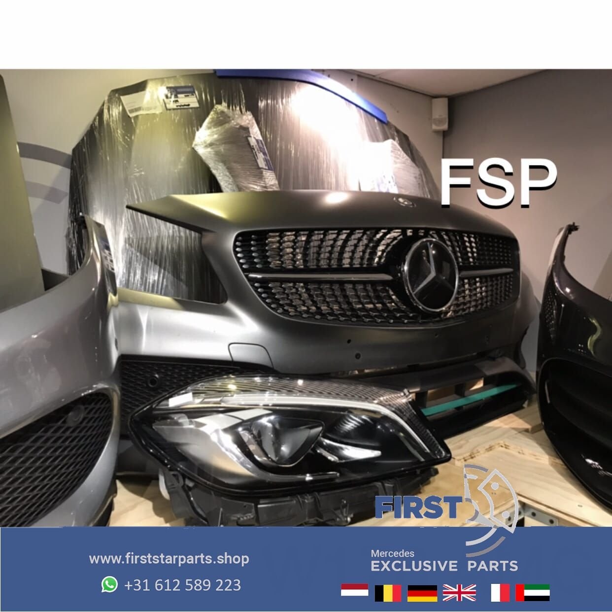 W176 FACELIFT AMG VOORKOP Mercedes A Klasse 2012-2018 GRIJS, Utilisé, -, Avant, -