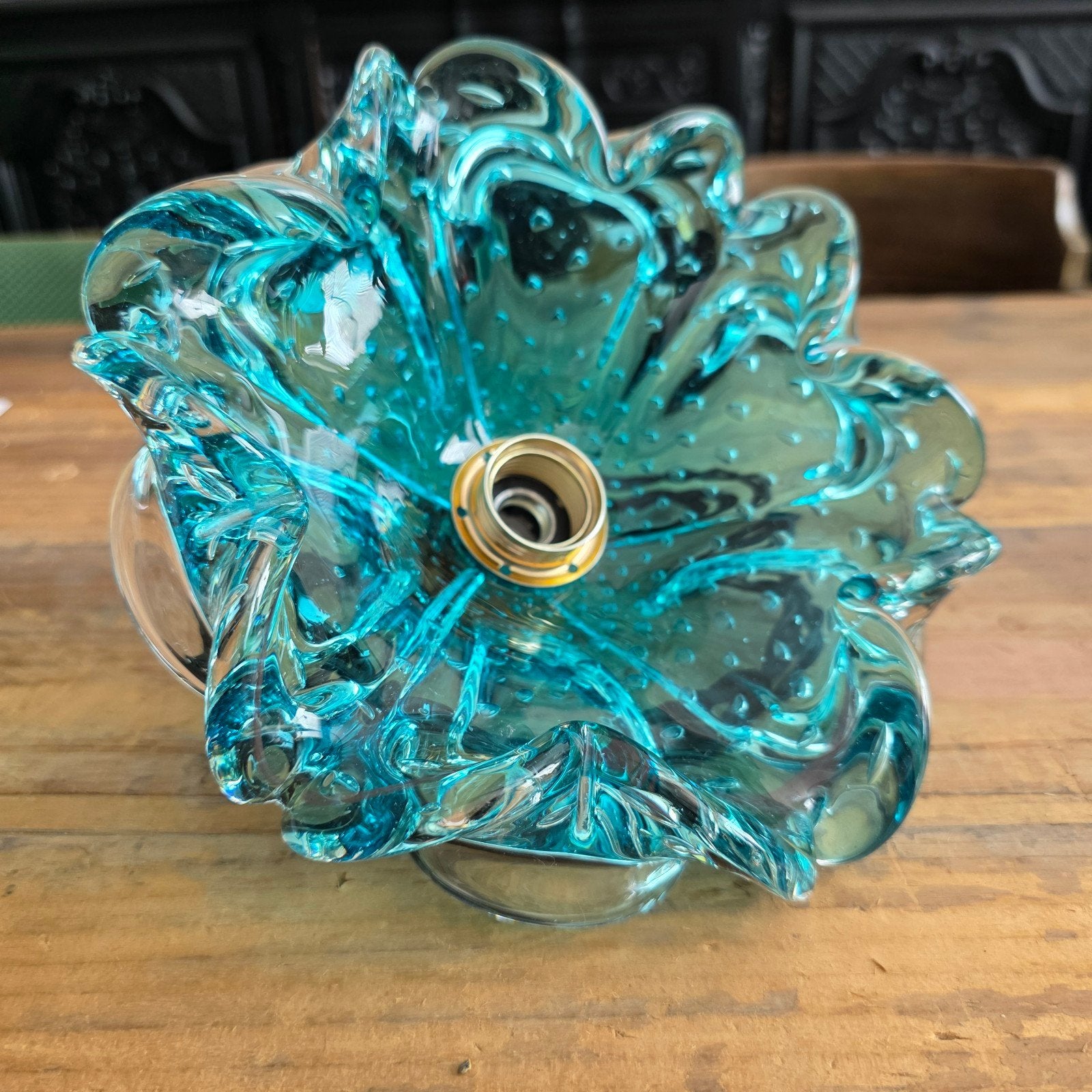 Lampe suspendue vintage en cristal Val Saint Lambert., Enlèvement ou Envoi