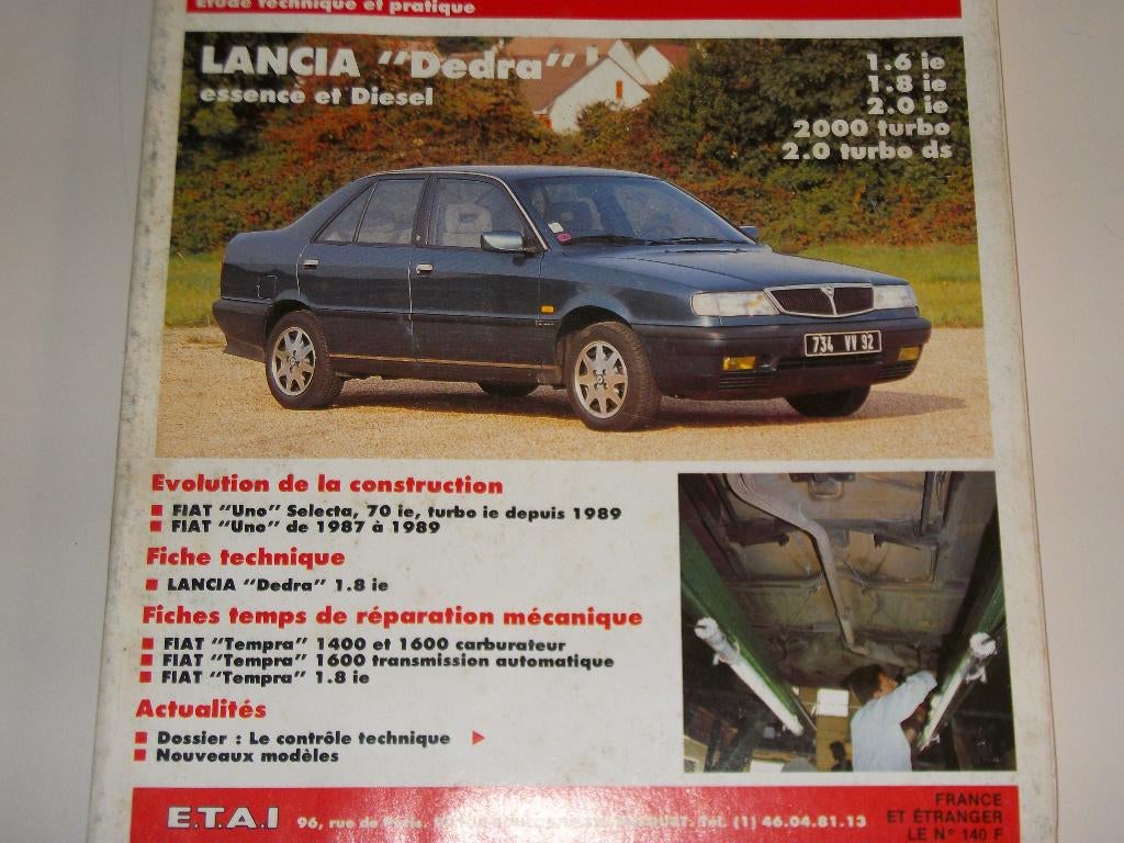 revue technique lancia dedra 1989-1991, Enlèvement ou Envoi