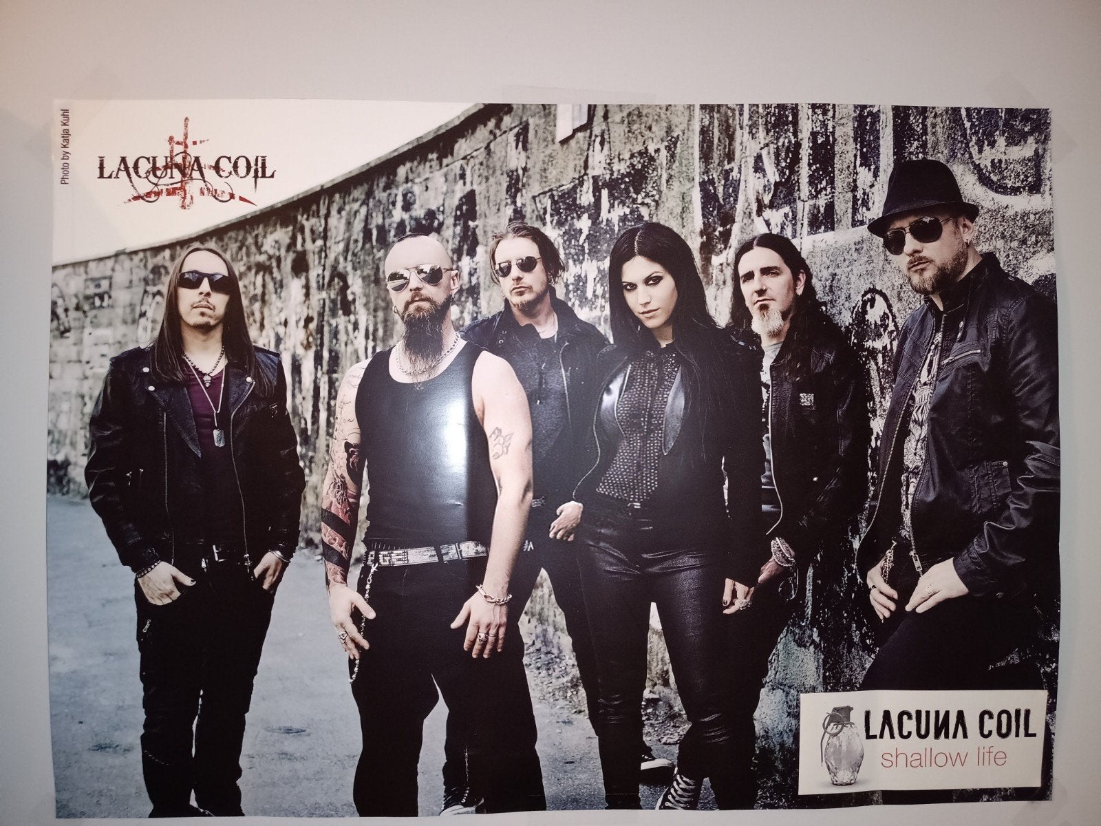 Lacuna Coil poster, Ophalen of Verzenden, Zo goed als nieuw, Rechthoekig Liggend, Muziek
