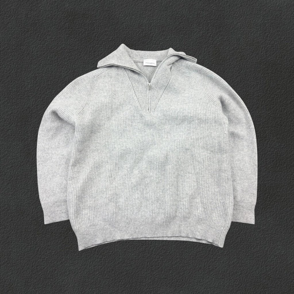 (1275) Grijze Profuomo Half Zip - Heren XS - Zeer Goed, Ophalen of Verzenden, Zo goed als nieuw, Grijs, Profuomo