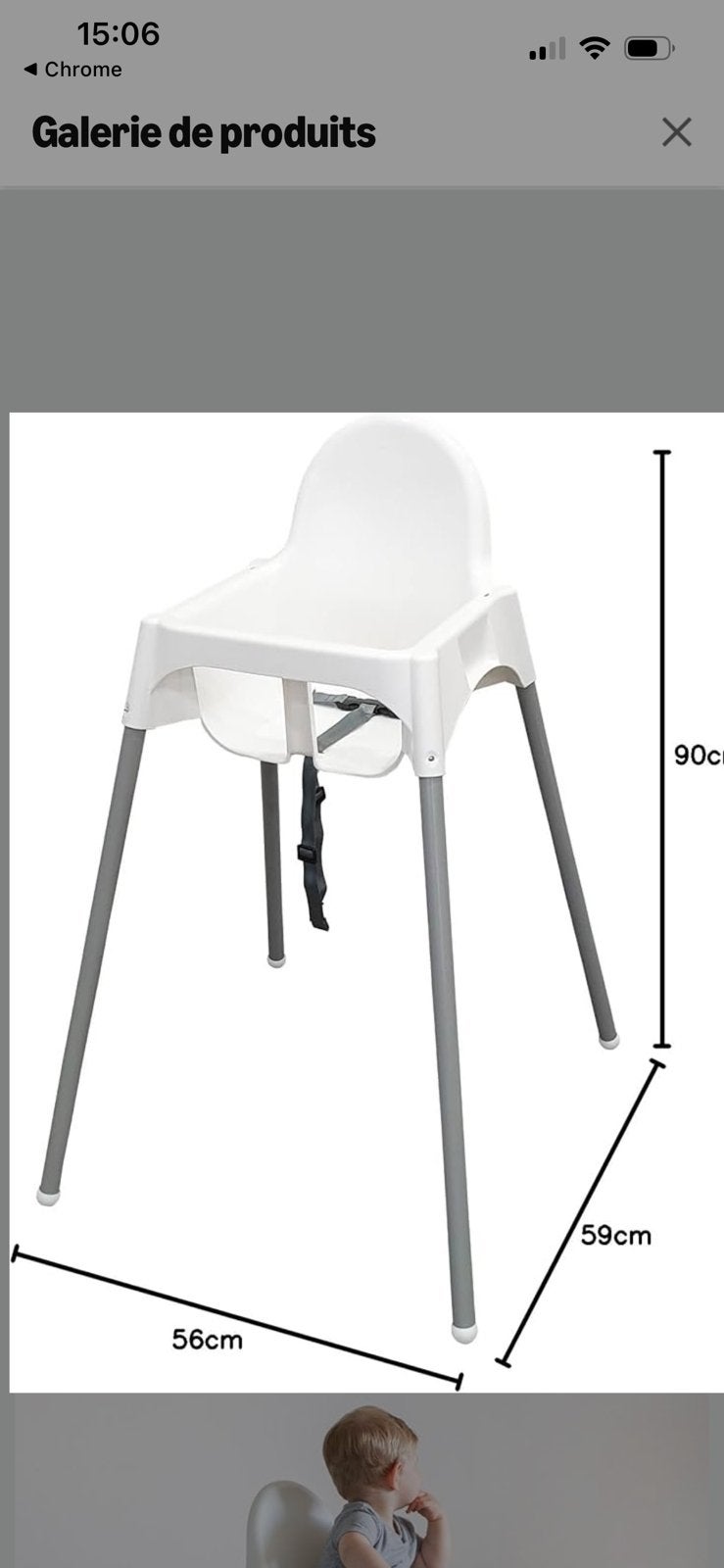 Chaise bebe haute, Enfants & Bébés, Chaises pour enfants, Enlèvement ou Envoi, Comme neuf