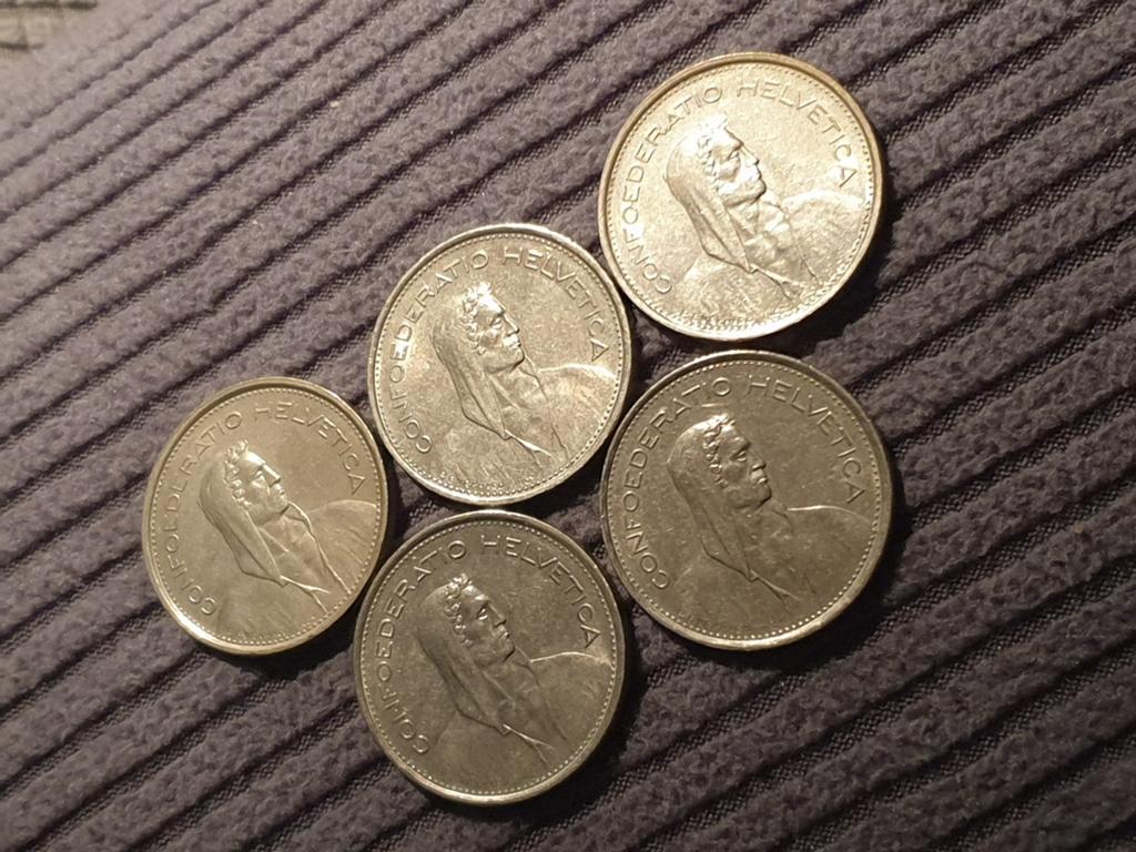 Beau lot de pièces suisses helvetia coenfoderatio 5 Francs, Envoi, Autres pays, Série
