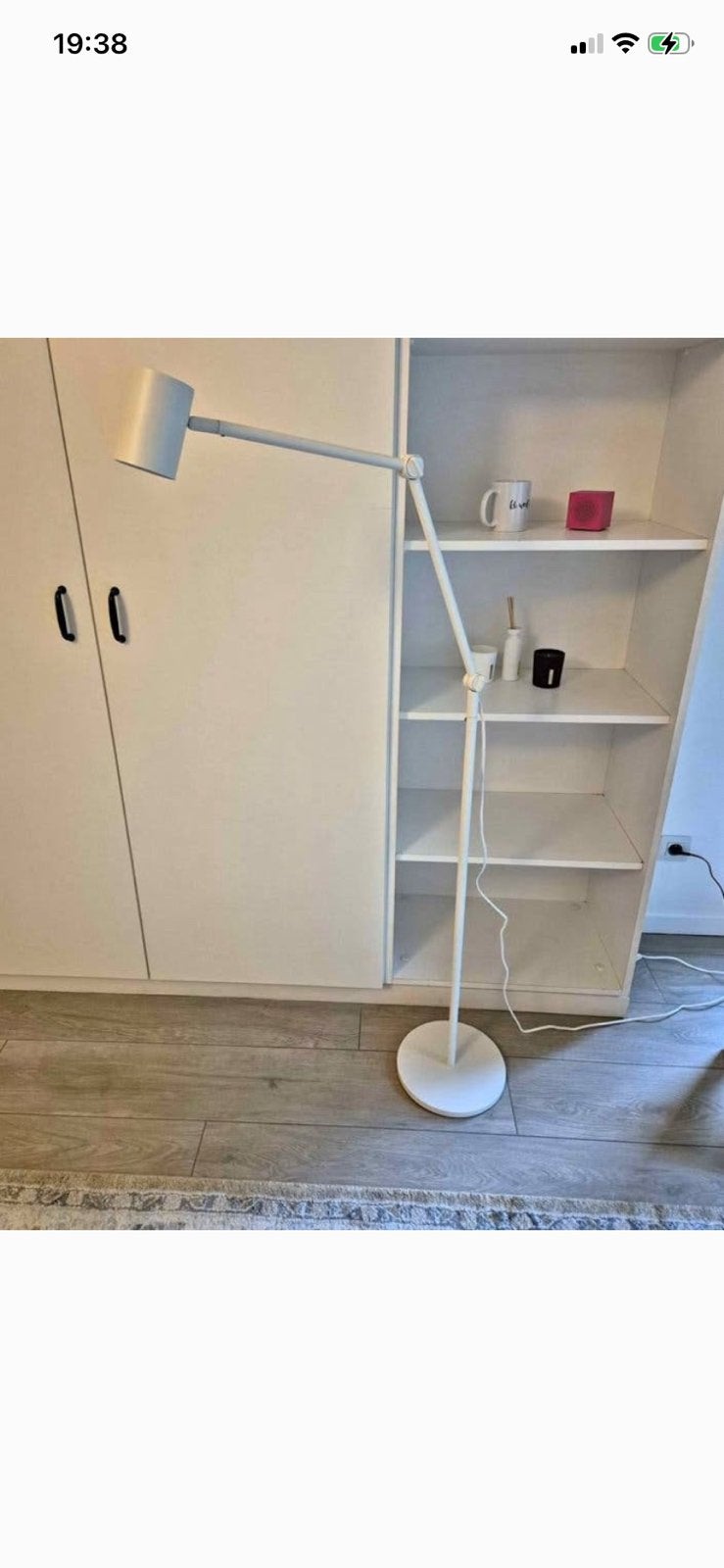 Staanlamp ikea nymane witte, Enlèvement, Comme neuf