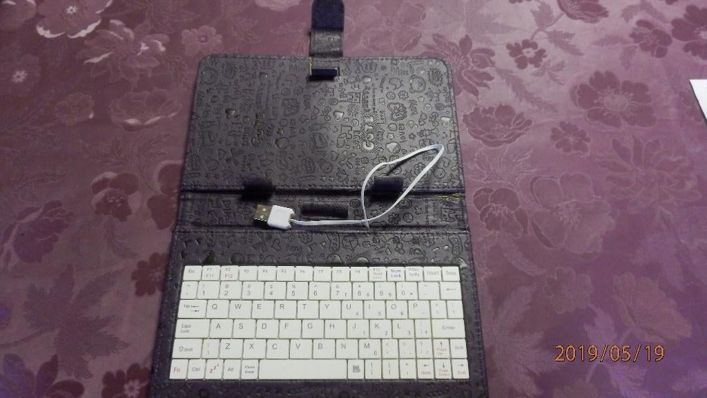 (20) -housse tablette mauve + clavier -, Informatique & Logiciels, Enlèvement ou Envoi, Qwerty, Comme neuf