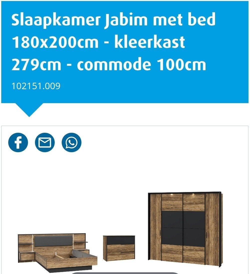 slaapkamerset, Ophalen, Gebruikt, Bruin, Tweepersoons
