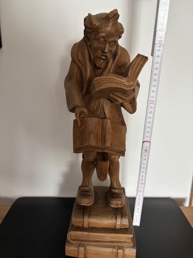 Houtsculptuur, Antiek en Kunst, Ophalen, Houtsnijwerk, Handgemaakt, 20 - 50 cm
