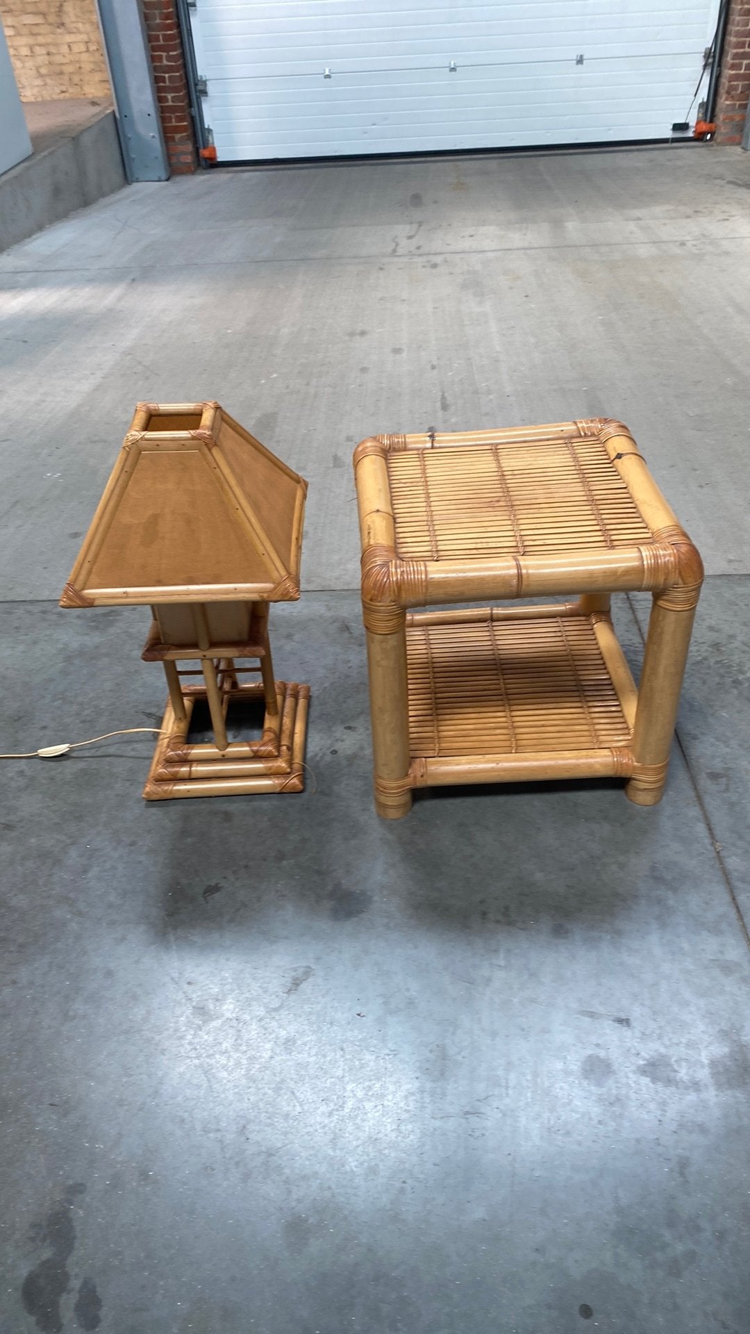 Bamboe kast en lamp kan ook appart gekocht worden, Antiek en Kunst, Ophalen