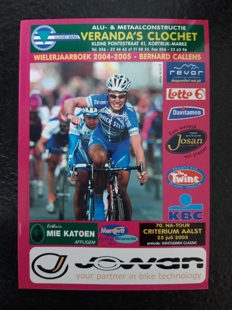 Wielerjaarboek 2004-2005 (cover Tom Boonen)+ 2 gratis, Boeken, Sportboeken, Verzenden, Nieuw, Lopen en Fietsen, Bernard Callens