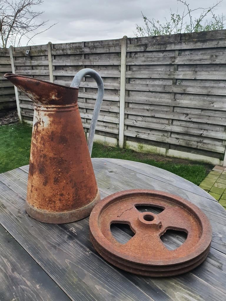 Verweerd vintage tuindecoratie, Tuin en Terras, Tuinwanddecoratie, Ophalen