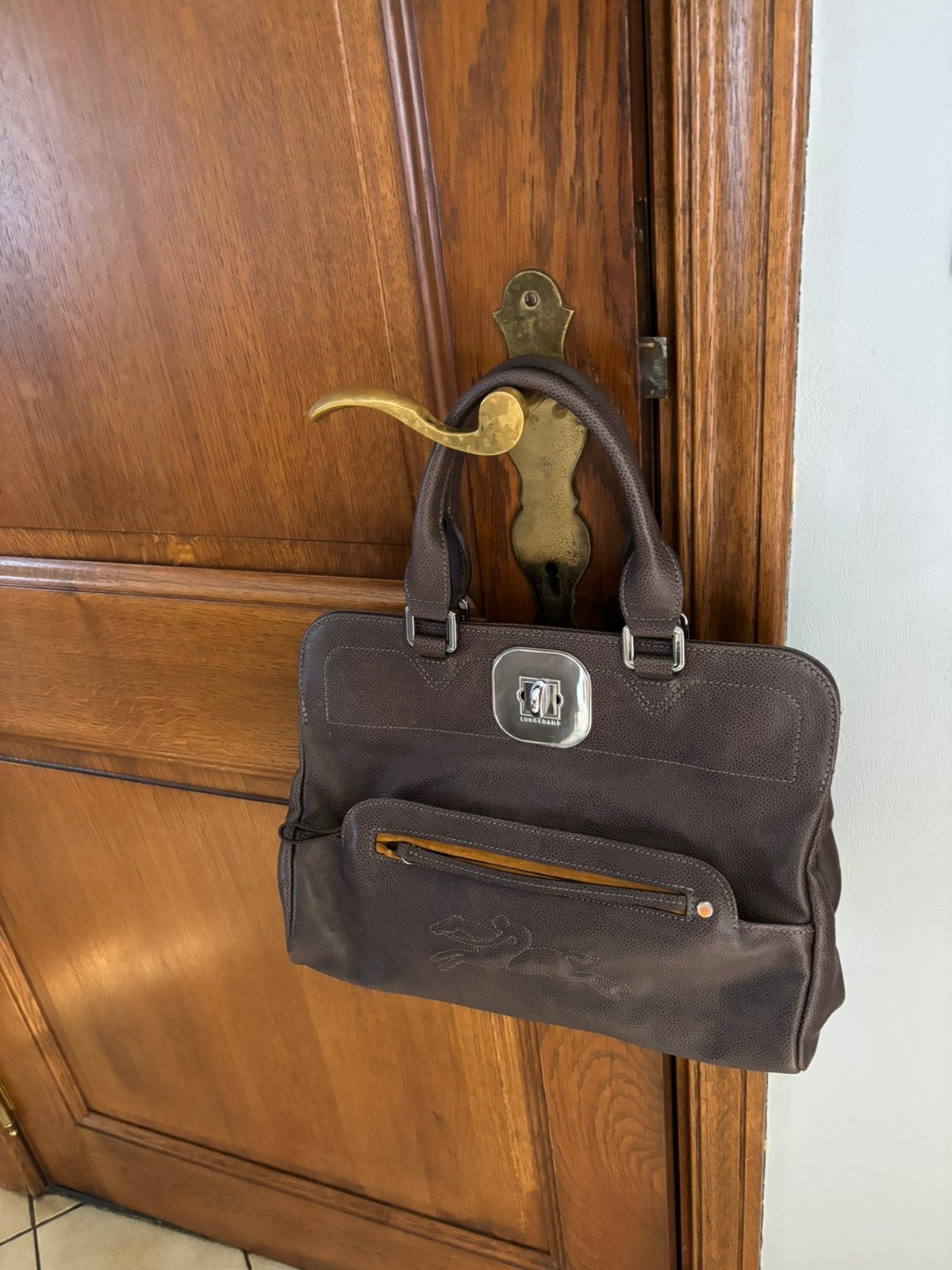 Lederen handtas Longchamp, Ophalen of Verzenden, Nieuw, Handtas