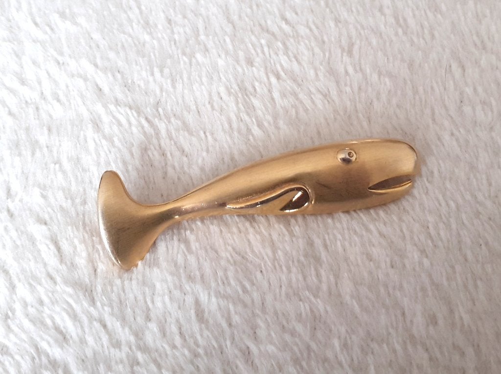Dasspeld vintage gouden walvis, Handtassen en Accessoires, Antieke sieraden, Ophalen of Verzenden, Overige typen