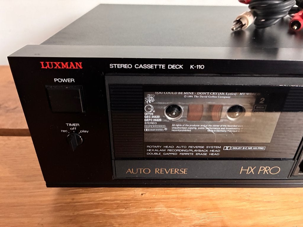 HX PRO Cassettedeck - Luxman K-110, TV, Hi-fi & Vidéo, Decks cassettes, Simple, Autres marques, Auto-reverse, Tape counter, Enlèvement
