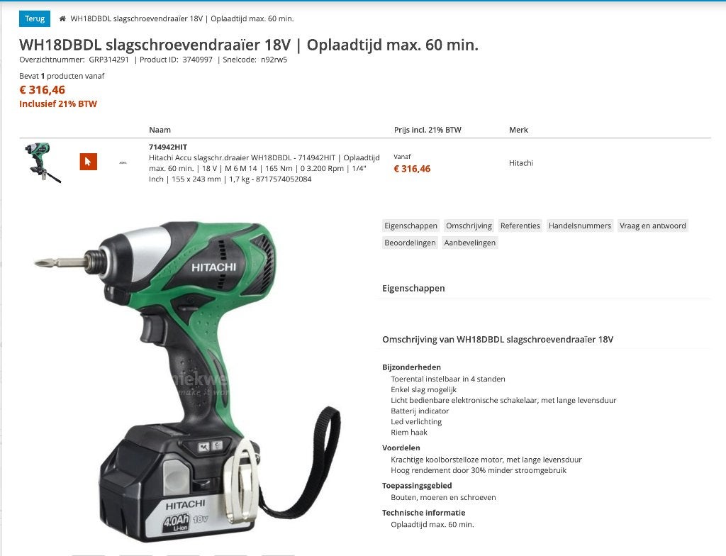 hikoki Hitachi 18 volts Faire une bonne offre, Enlèvement ou Envoi, Comme neuf