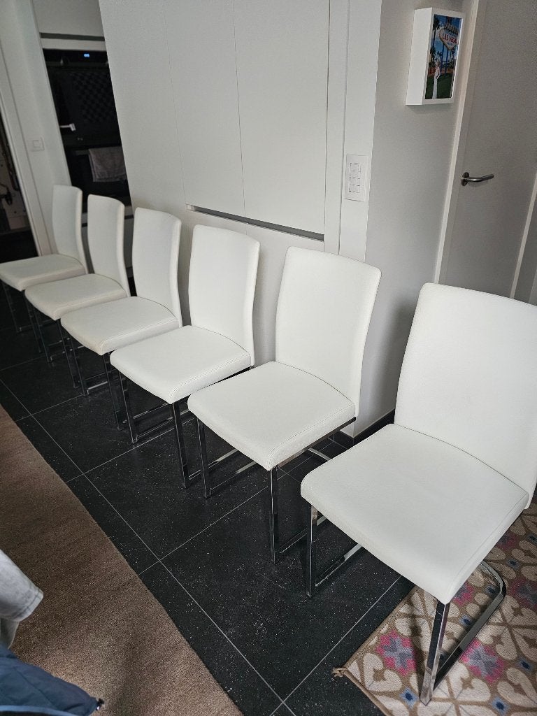 stoelen, Huis en Inrichting, Stoelen, Ophalen, Wit, Zo goed als nieuw, Modern