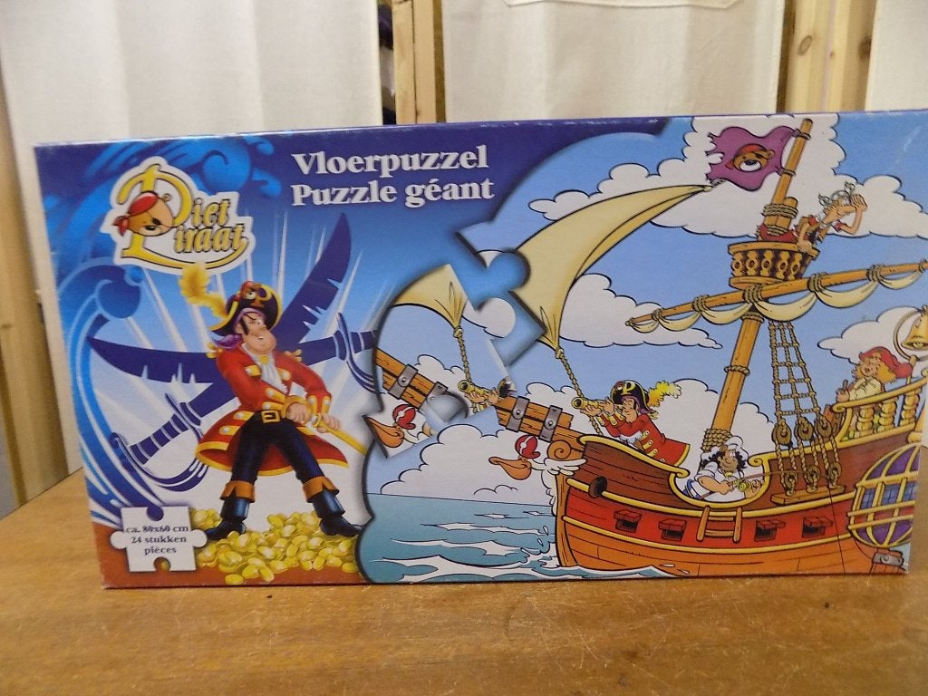 Vloerpuzzel Piet Piraat, Ophalen of Verzenden, 10 tot 50 stukjes, Gebruikt, 6 jaar of ouder