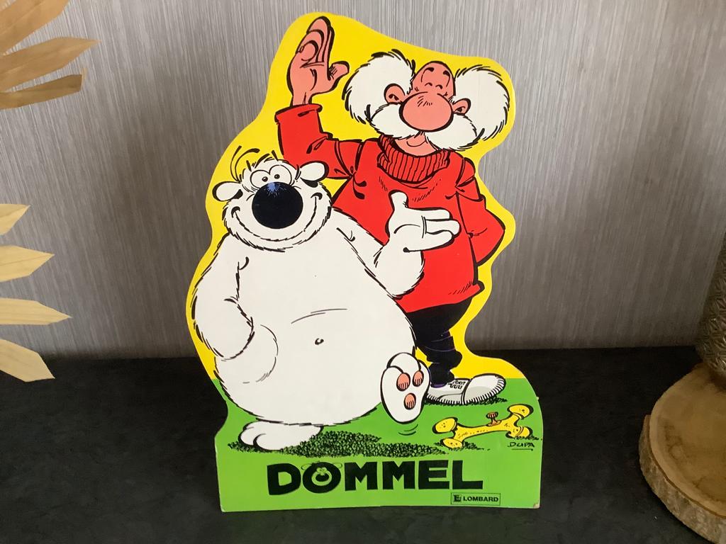 Dommel reclame paneel (38x26 cm), Verzamelen, Ophalen of Verzenden, Overige figuren, Zo goed als nieuw, Plaatje, Poster of Sticker