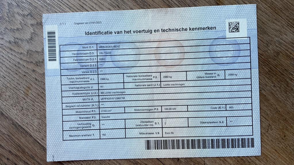 Vito tourer, Auto's, Mercedes-Benz, Automaat, 4 deurs, Stof, Zwart