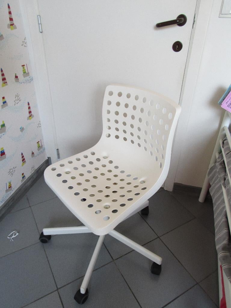 bureaustoel, Enlèvement, Comme neuf, Blanc, Chaise de bureau