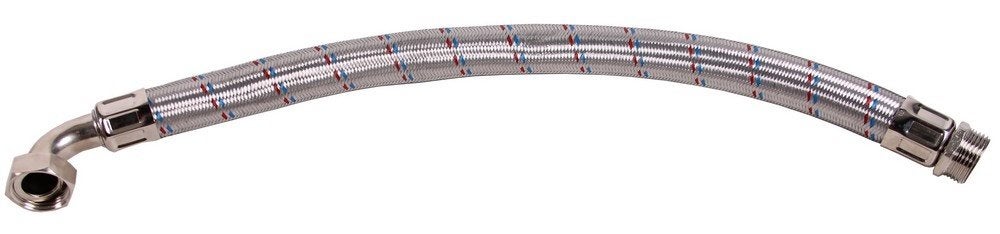Flexibele metalen slang met bocht 100 cm lang, Verzenden