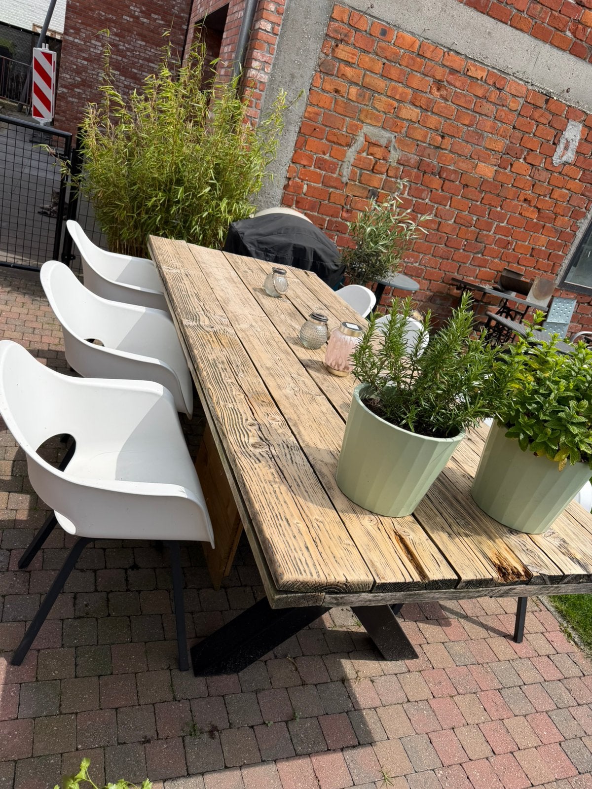Tuintafel, Tuin en Terras, Tuinsets en Loungesets, Ophalen, Zo goed als nieuw