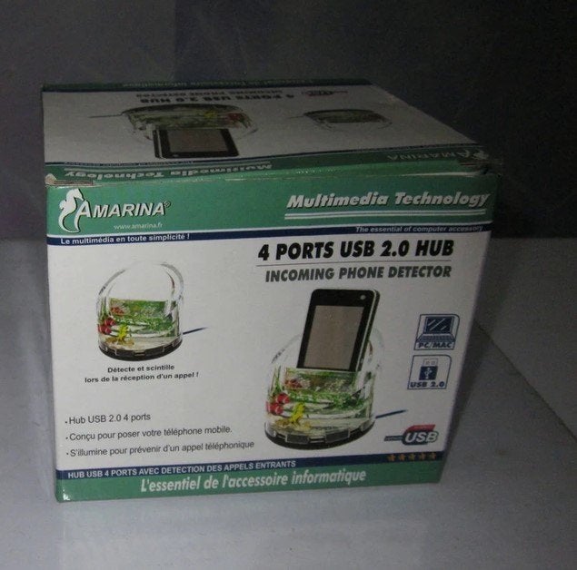 hub USB 2.0 4 ports Amarina détecteur d'appels entrants., Informatique & Logiciels, Routeurs & Modems, Enlèvement, Neuf, Routeur